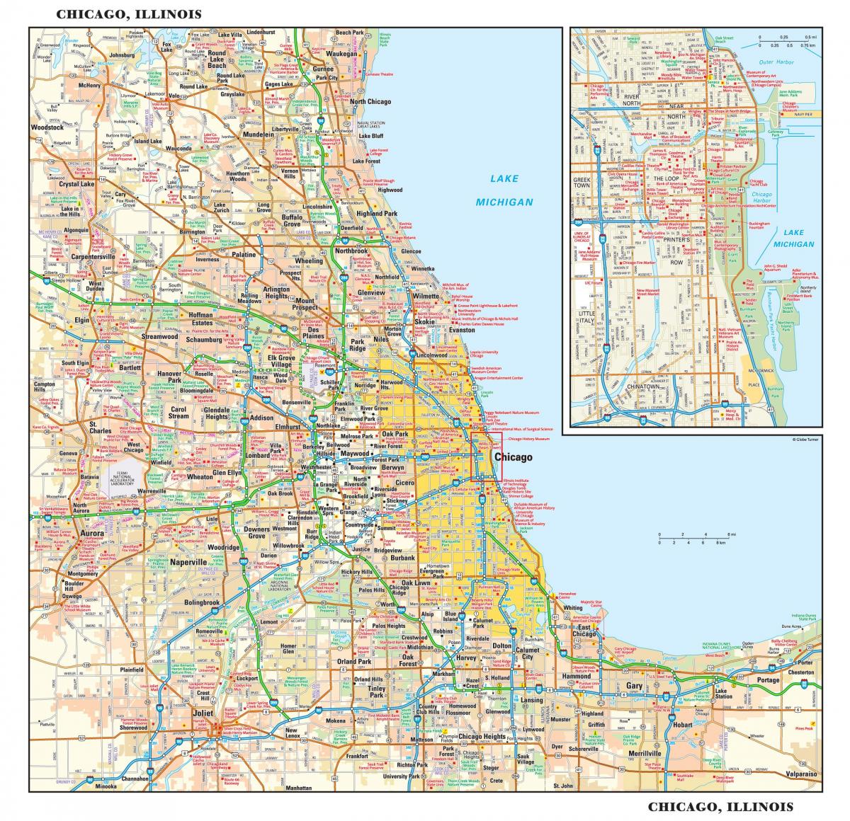Plan de la ville de Chicago